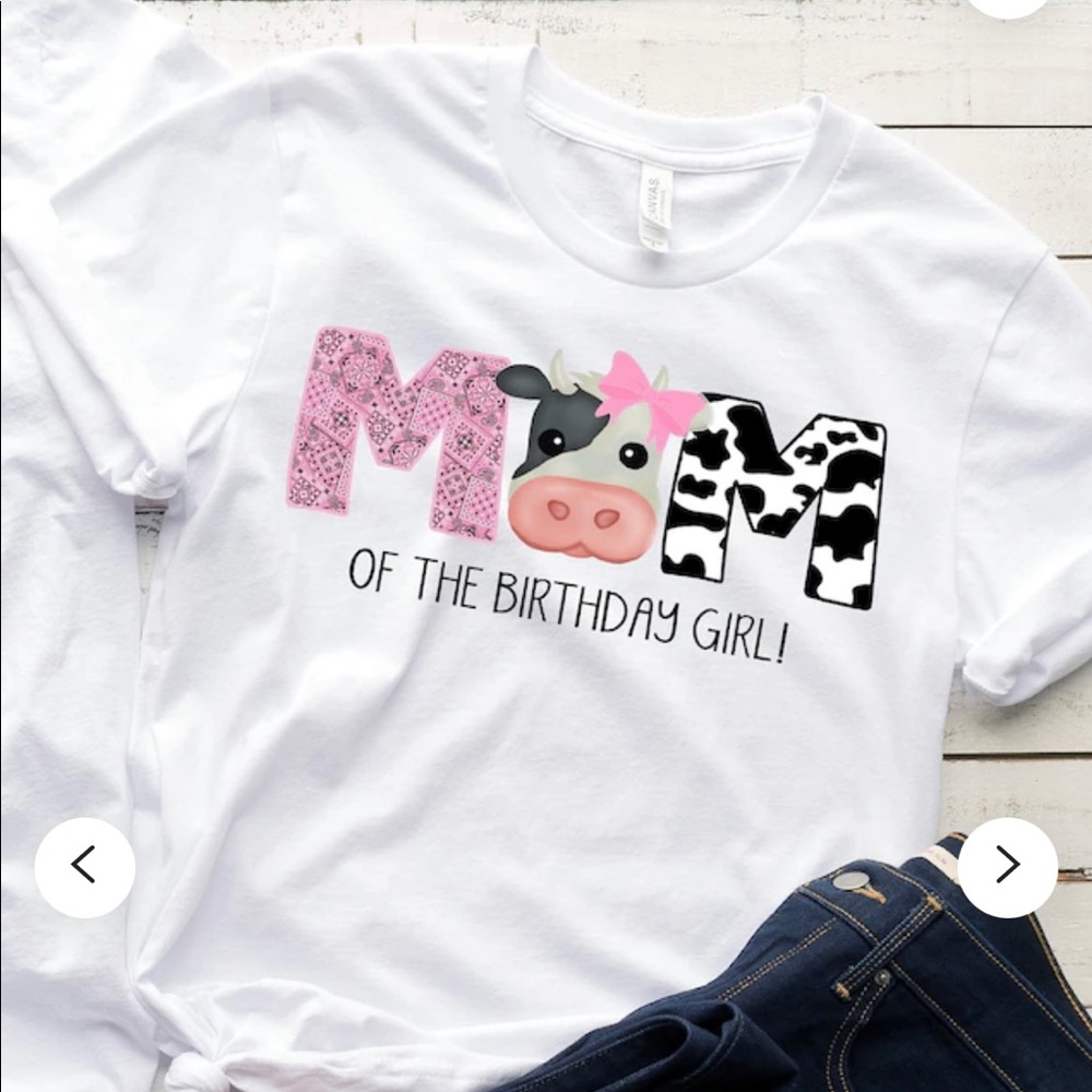 Mom of birthday girl shirt, farm theme!